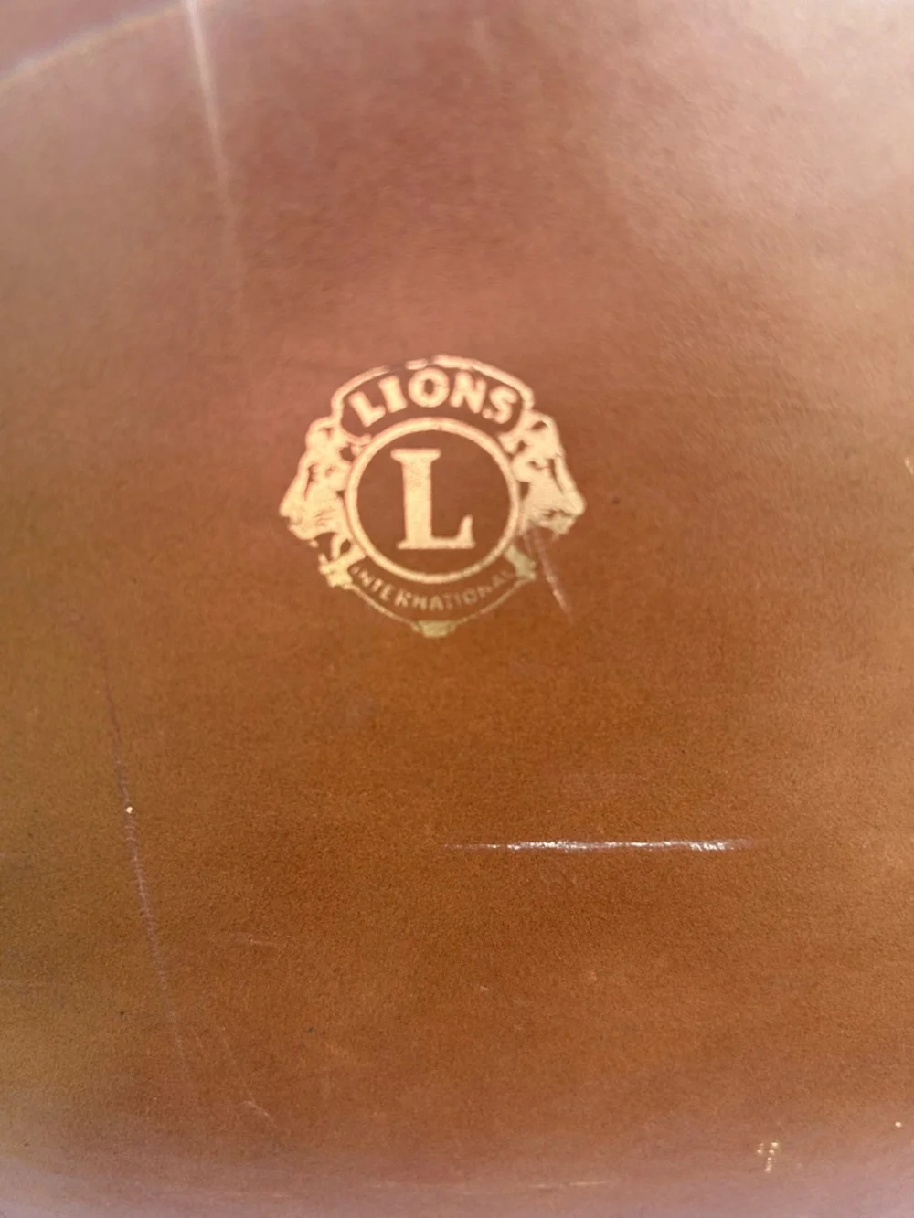 Vintage 1960's Lions Club International Leather Briefcase